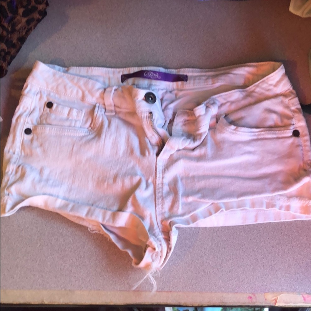 White Jean Shorts
